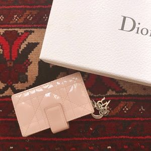 Lady Dior Card Holder in Pink